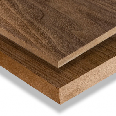 Walnut Veneered Natural MDF Board Full Size