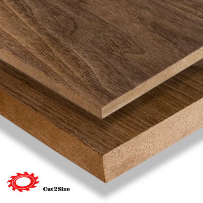Walnut Veneered Natural MDF Board Cut 2 Size
