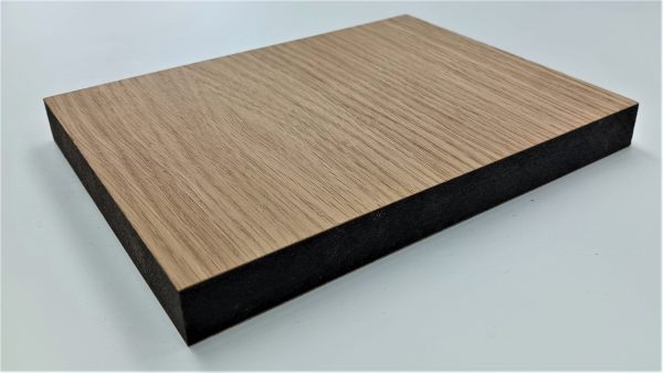 Oak Veneered Black MDF, Crown Cut - Image 3