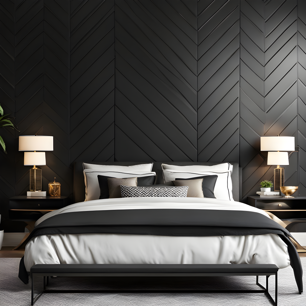 Chevron Black MDF Wall Panels » MDF Boards Cut to Size Fast Delivery ...