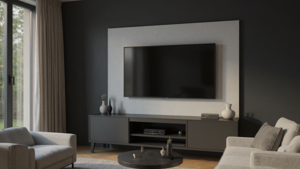 U708 PM Light GreyTV Light Grey TV Wall Panel