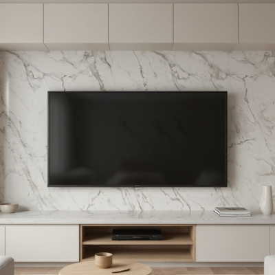 F800 ST9 Crystal Marble TV Back Panel for Media Wall