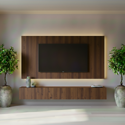 TV Back Panel Marone Casella Oak