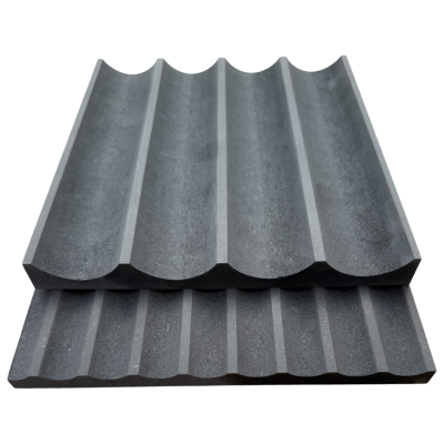 Black dyed fluted panel 2400 x 600