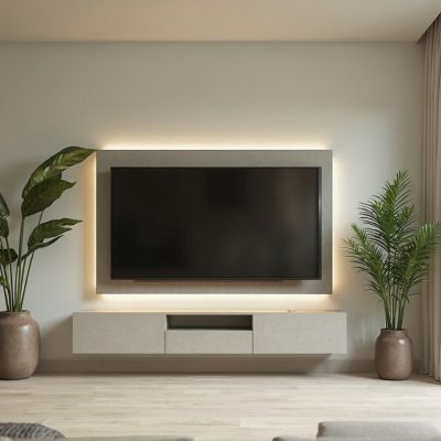 TV Back Panel Egger F186 ST9 Light Grey Concrete