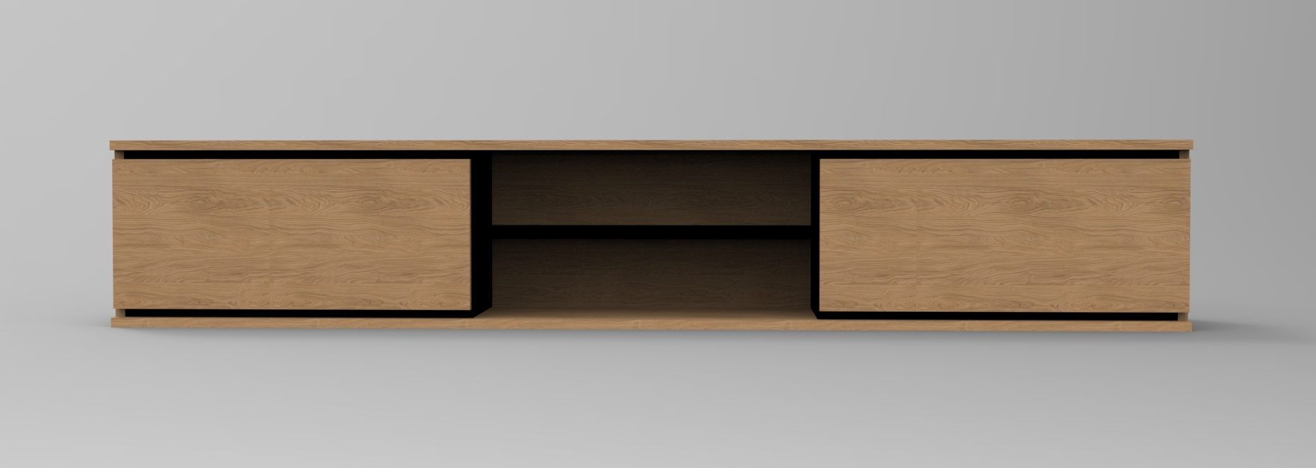 Open Shelf TV Cabinet Media Wall