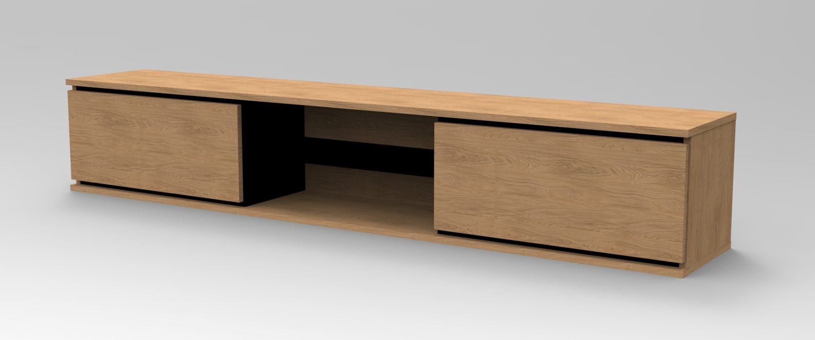 Open Shelf TV Cabinet Media Wall